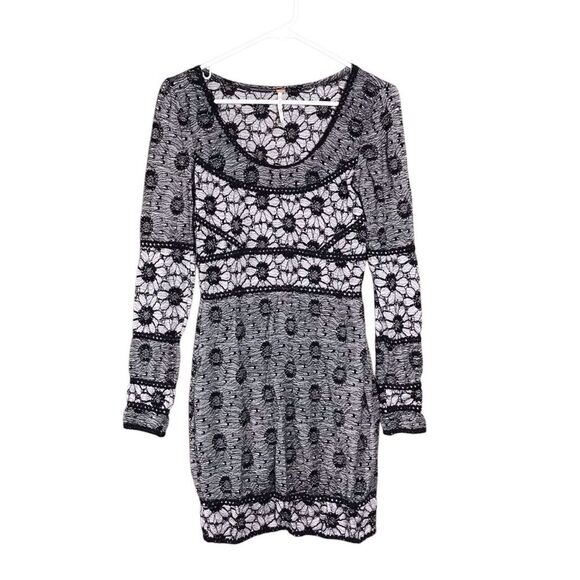 Free People Womens Stretch Floral Lace Lined Dress Size XS - Picture 1 of 16